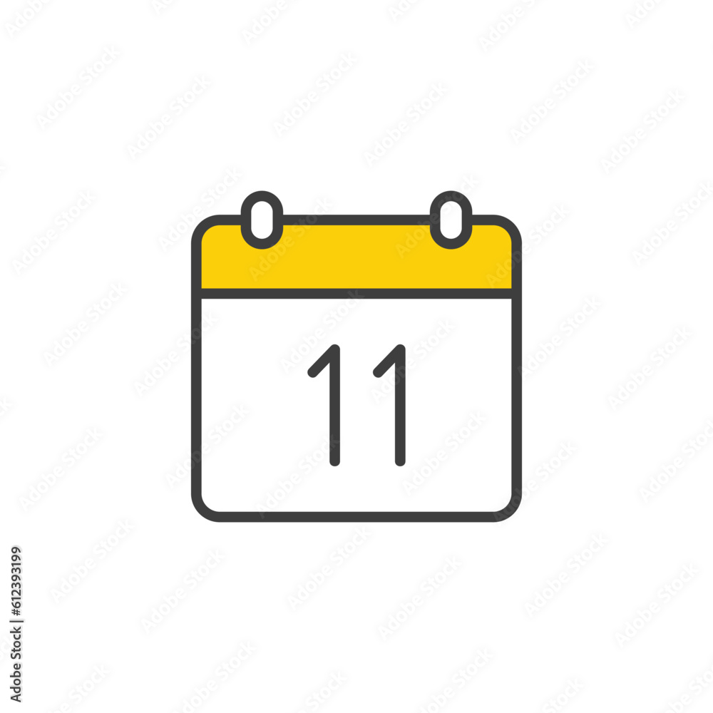 11 Date icon design with white background stock illustration 11 Date icon design with white background stock illustration