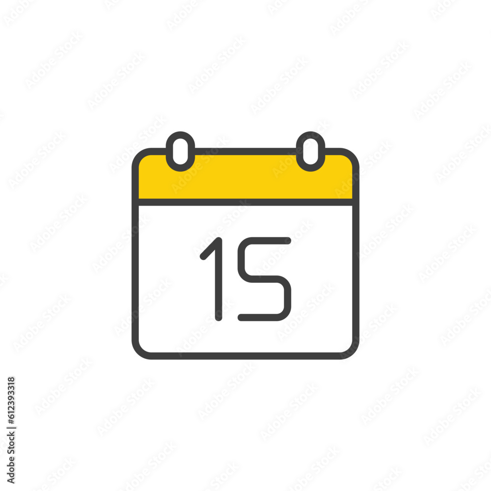 15 Date icon design with white background stock illustration 15 Date icon design with white background stock illustration
