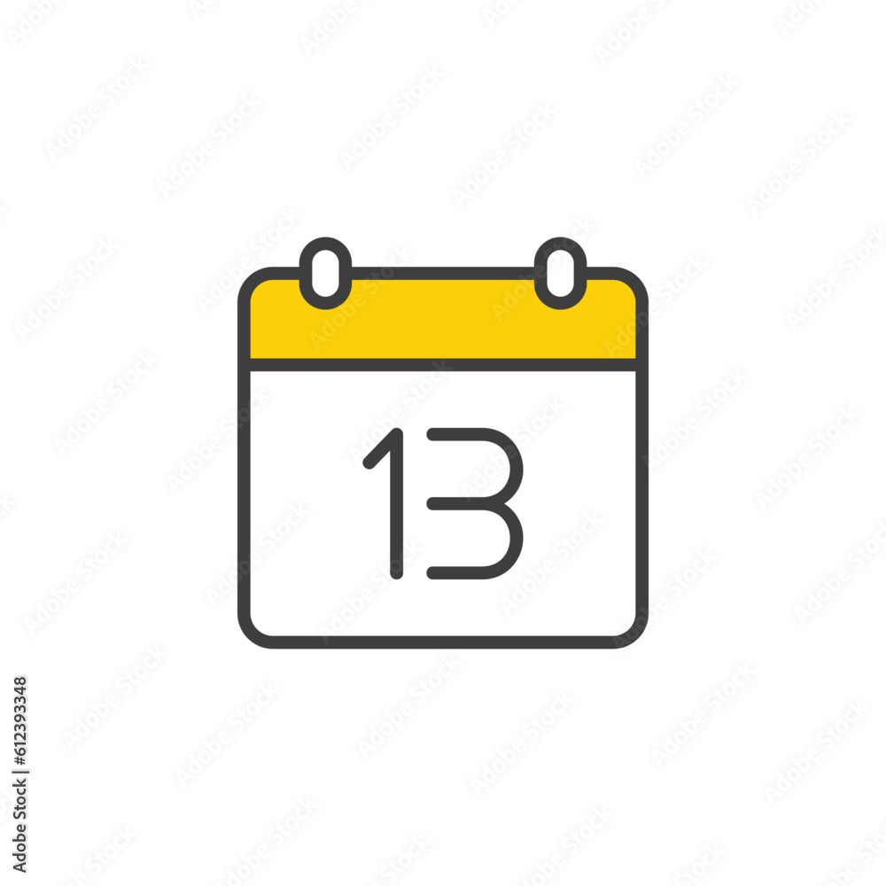 13 Date icon design with white background stock illustration 13 Date icon design with white background stock illustration