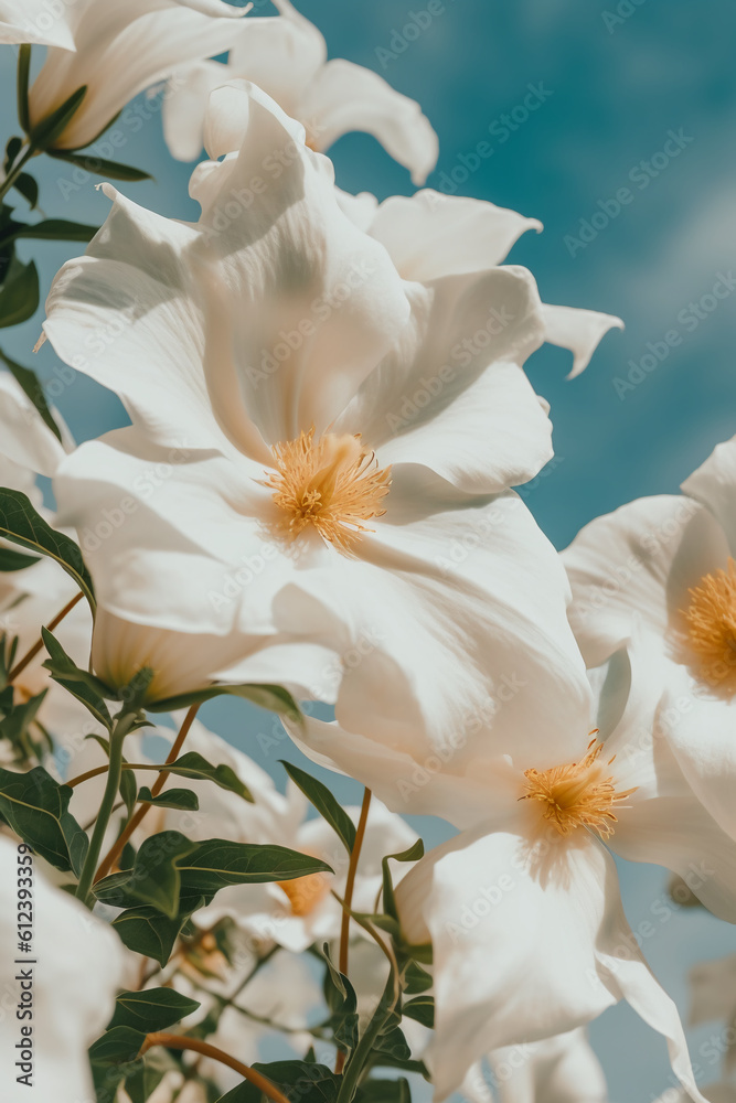 Naklejka premium depictions of flowers and natural forms. AI generative