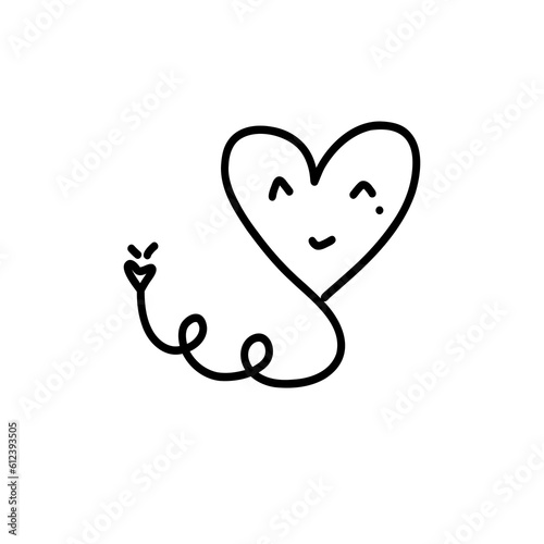 heart with snake