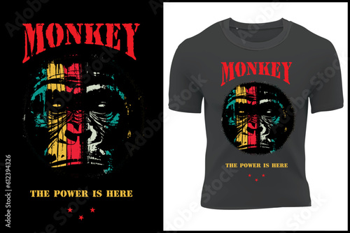 Monkey Dad Like A Regular Dad But Cooler Funny Dad Lover t Shirt Design.