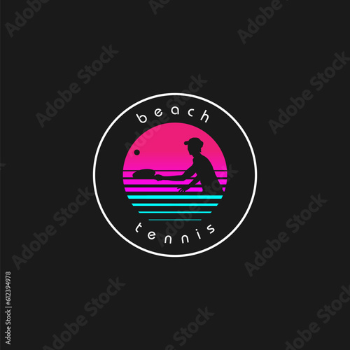 Logo template for beach tennis.	