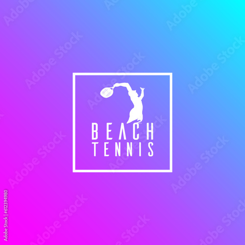 Logo template for beach tennis.	