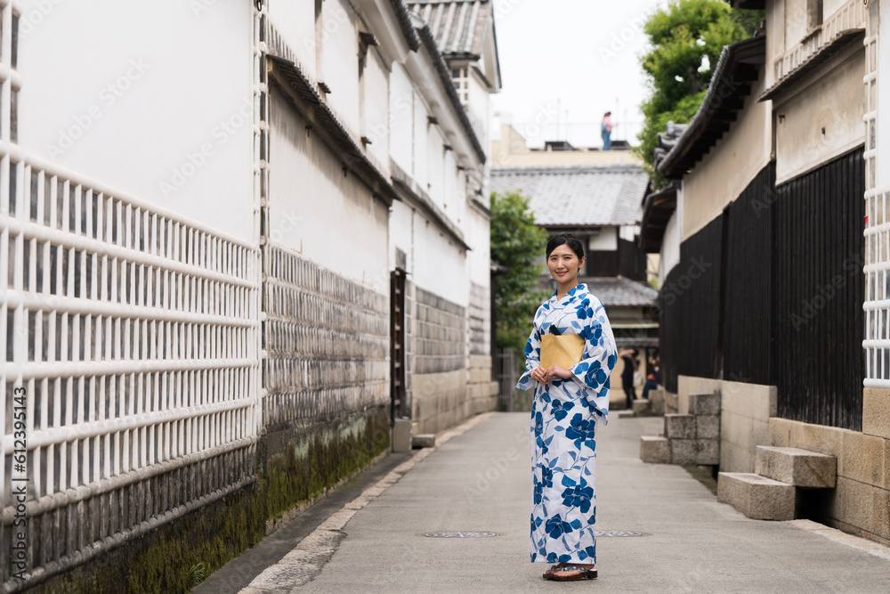 日本で観光する浴衣の女性10 日本で観光する浴衣の女性10