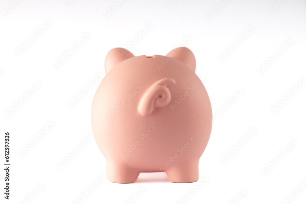 pig dollar money saving box account on white background with invest, saving, money and business retirement concept pig dollar money saving box account on white background with invest, saving, money and business retirement concept