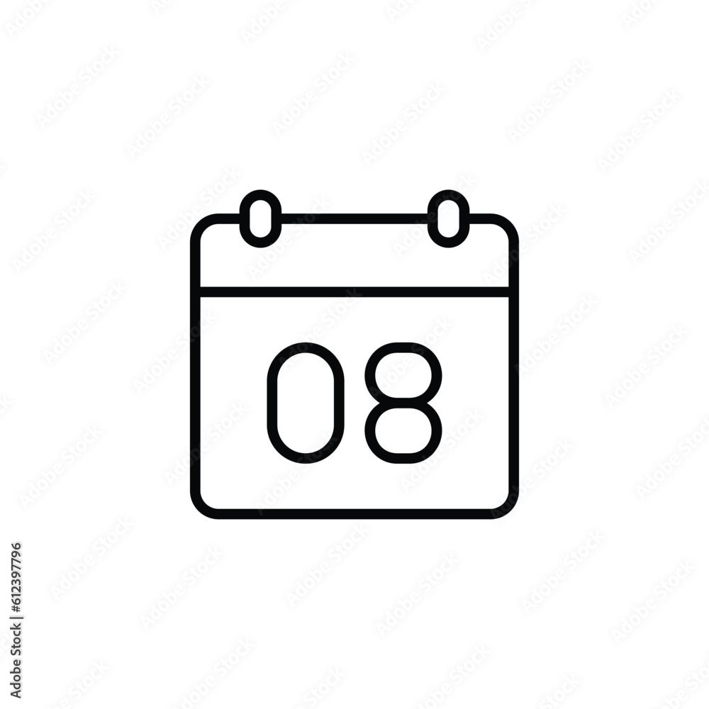 08 Date icon design with white background stock illustration 08 Date icon design with white background stock illustration