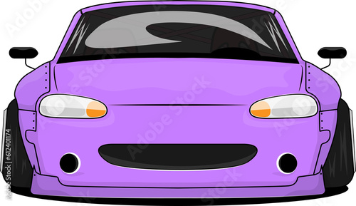 cute purple car miata photo