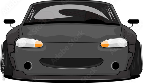 Fotografija black tuned wide car miata nb