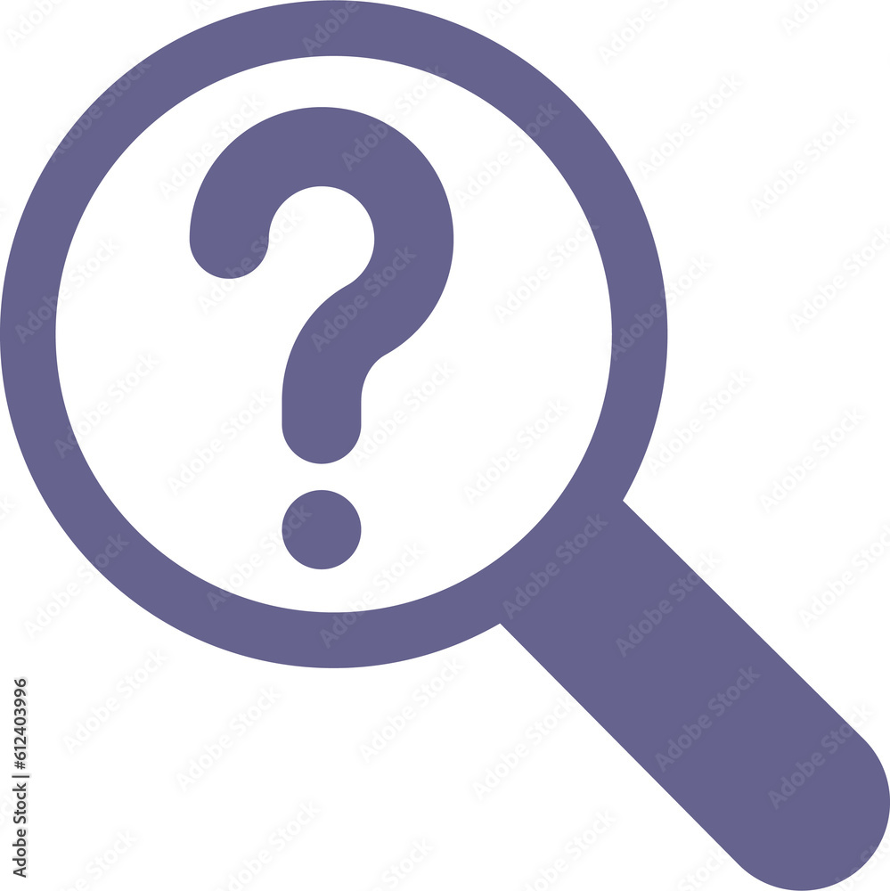 Magnifying glass question mark decoration design. Magnifying glass question mark decoration design.