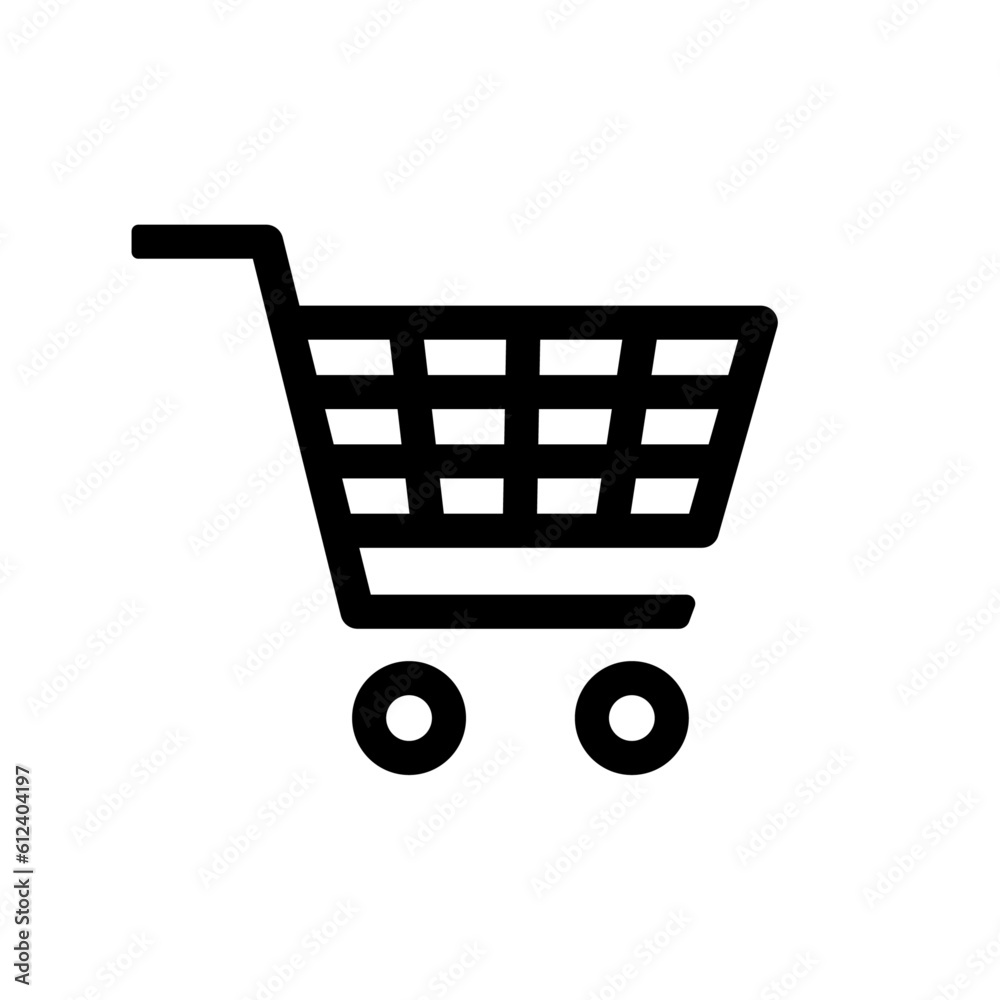 shopping cart, buy vector icon, Icon Shopping Cart in Outline Style. 