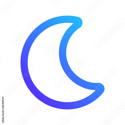 half moon gradient icon