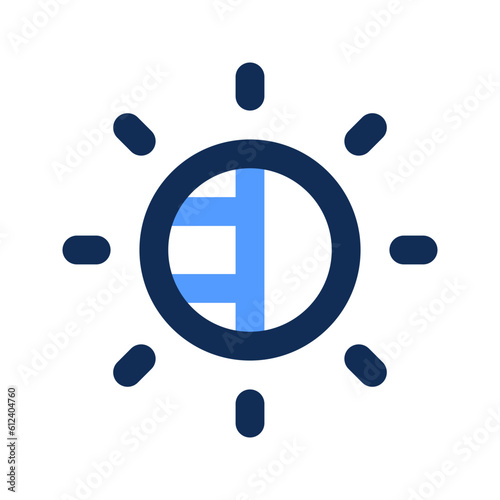 brightness outline color icon