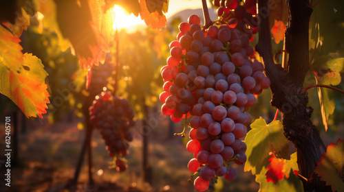 Embrace the warmth of a golden sunrise with diffused light Pinot Noir grapes into itself.
Generative AI photo