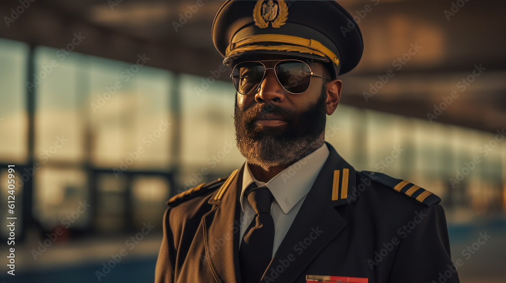 Obraz premium Pilot on duty Generative Ai