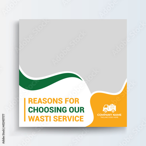 Junk Removal social media post banner template, cleaning social media post Promotion Post and Story Social Media Template.