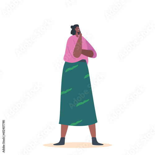 Contemplative Woman Pondering A Decision, Weighing The Options Of A Yes Or No Choice, Seeking Clarity