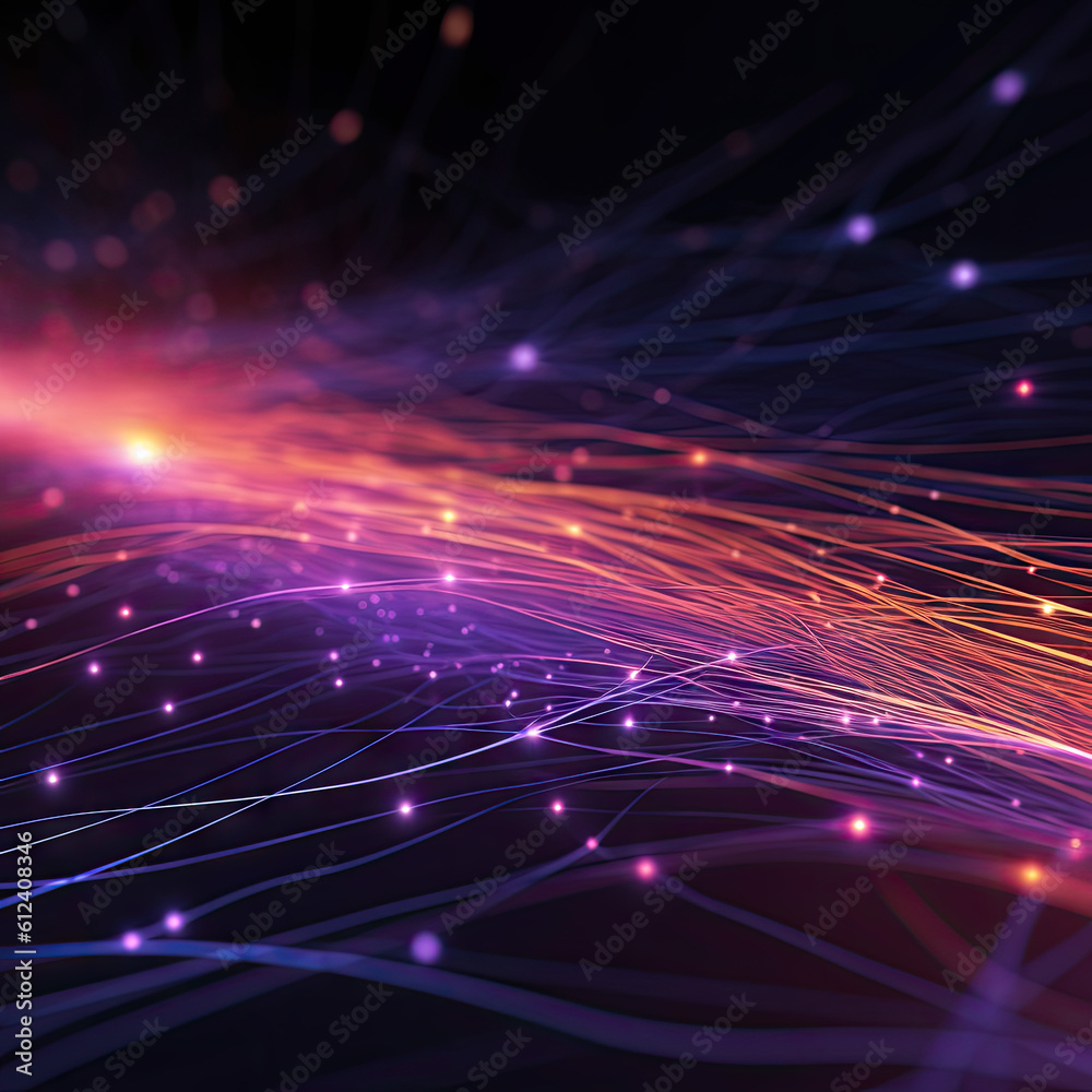 Obraz premium Network connection fiber optic, Abstract background