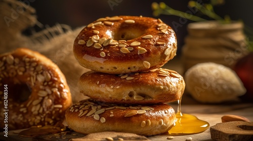 Honey Wheat Bagel: Natural Sweetness