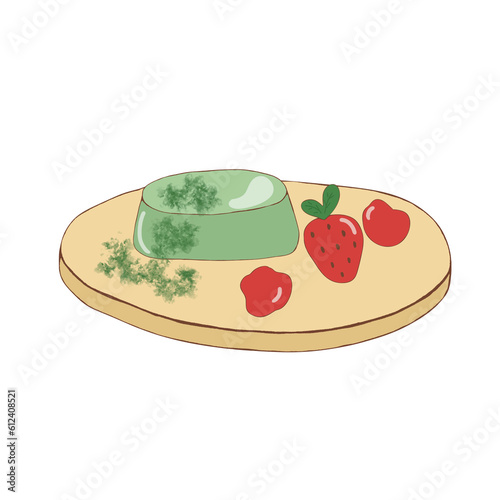Matcha panna cotta