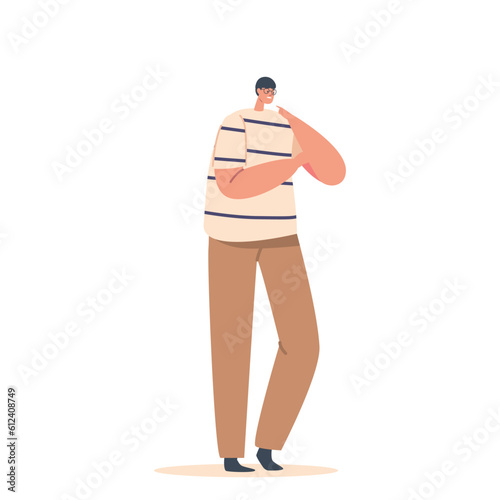 Man Ponders, Contemplating His Options And Weighing The Consequences, As He Navigates The Challenging Task