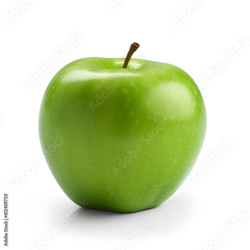 Green apple isolated on white background, ai generated