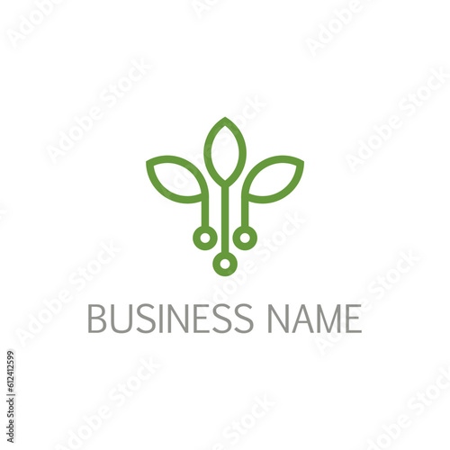 Leaf seed bio technology company logo vector image