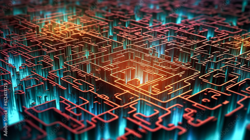 Obraz premium fractal realms abstraction