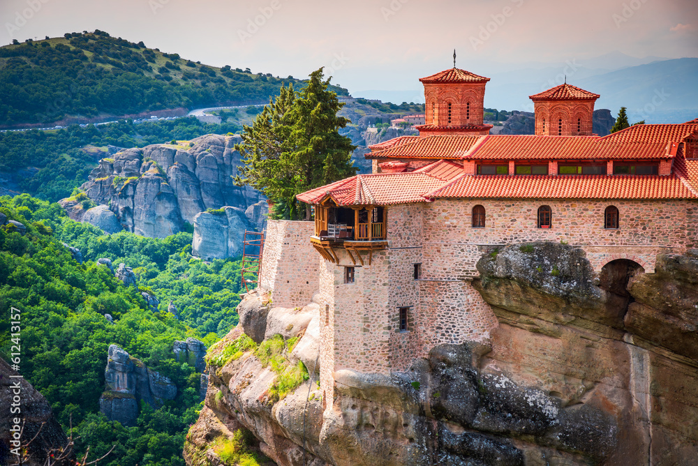 Meteora, Greece. Monastery of Varlaam, world Greek heritage.