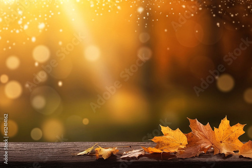 Autumn nature background with copy space Generative Ai