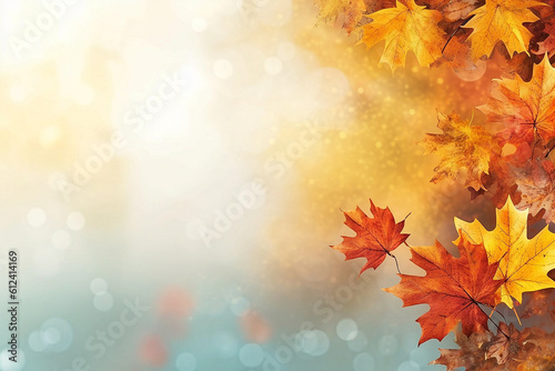 Autumn background and copy space Generative Ai