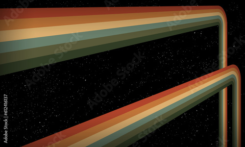 Vintage Striped Backgrounds, Posters, Banner Samples, Retro Colors from the 1970s 1980s, 70s, 80s, 90s. retro vintage 70s style stripes background poster lines. shapes vector design graphic 1980s	
