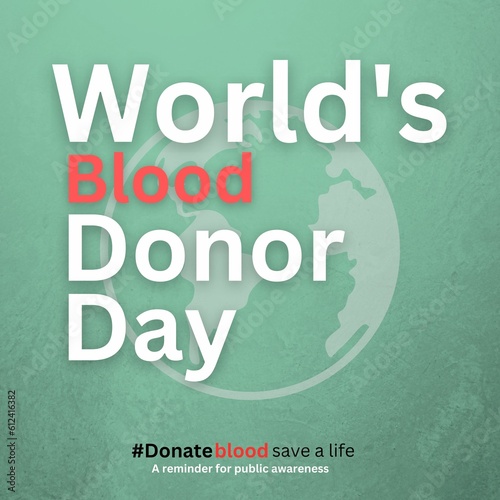 World's blood donor day reminder for public awareness.