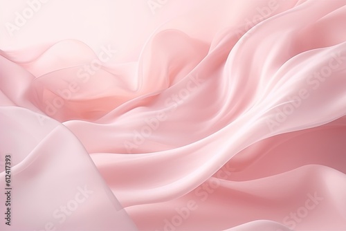  a soft pink background with a smooth, flowing fabric design in the center of the image is a soft pink background with a smooth, flowing fabric design in the middle.  generative ai © Oleg