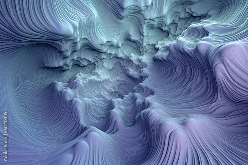 Background of lavender waves in light indigo color. Generative AI