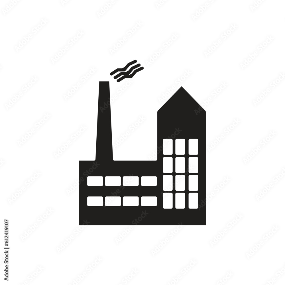 Obraz premium factory vector icon logo template
