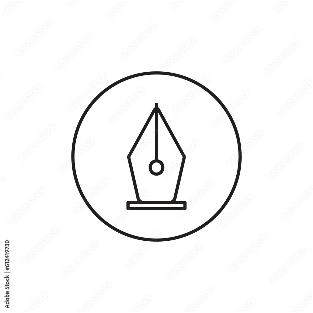 fountain pen vector icon logo template fountain pen vector icon logo template