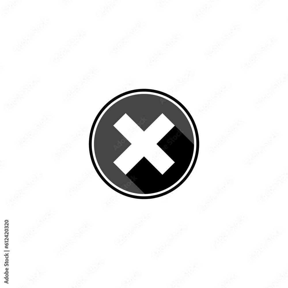 Delete sign icon sign illustration on white background. Delete sign icon sign illustration on white background.