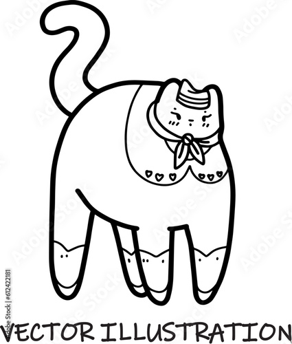 Cat Line Drawing Images vector