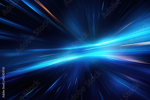 Dynamic Blue Light: Vector Light Rays and Stripes