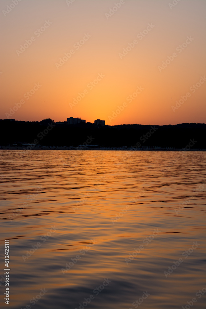 Fototapeta premium Sea sunset on the Baltic Sea in the city of Sopot Poland