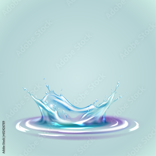 Dynamic Aqua Elements, Special Editable Effect For Design In 3d Illustration