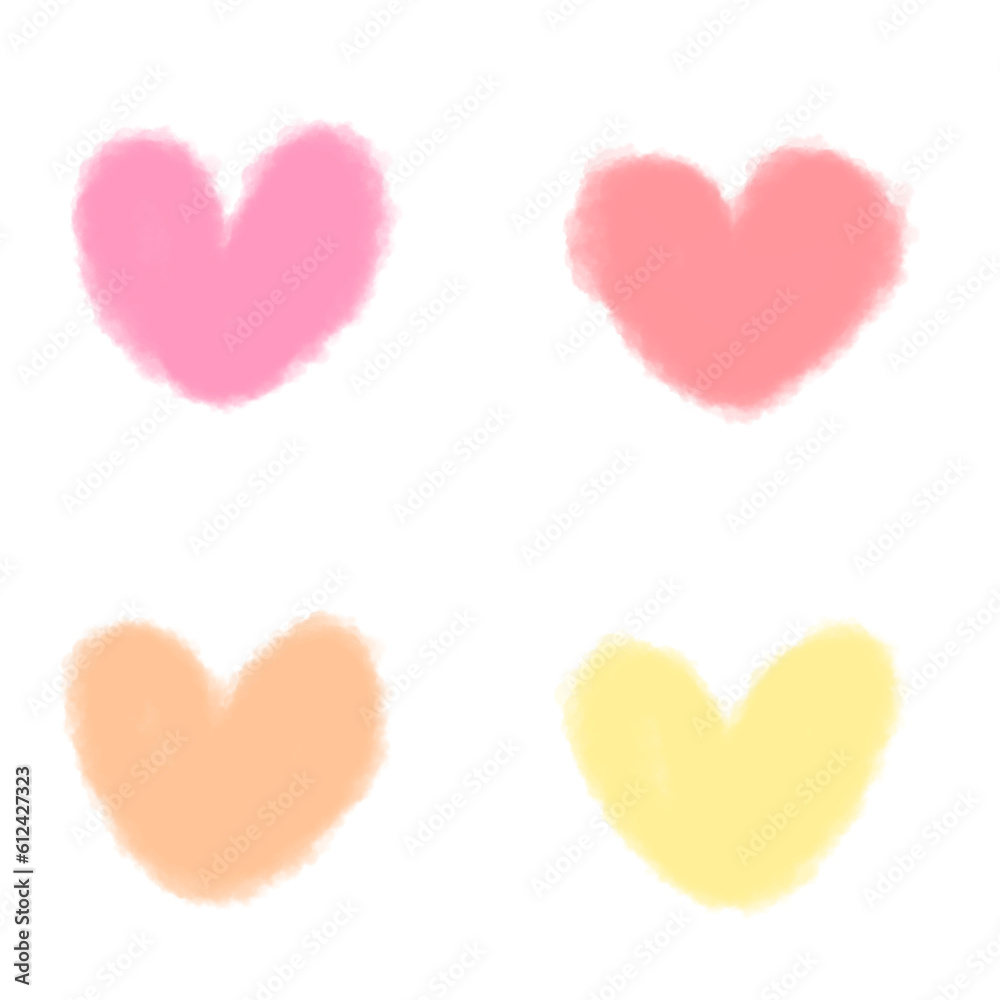 heart pastel color