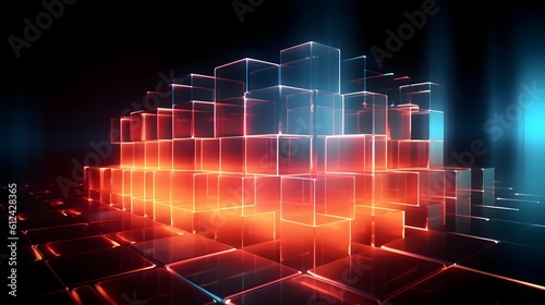 Abstract technological background. AI generated.