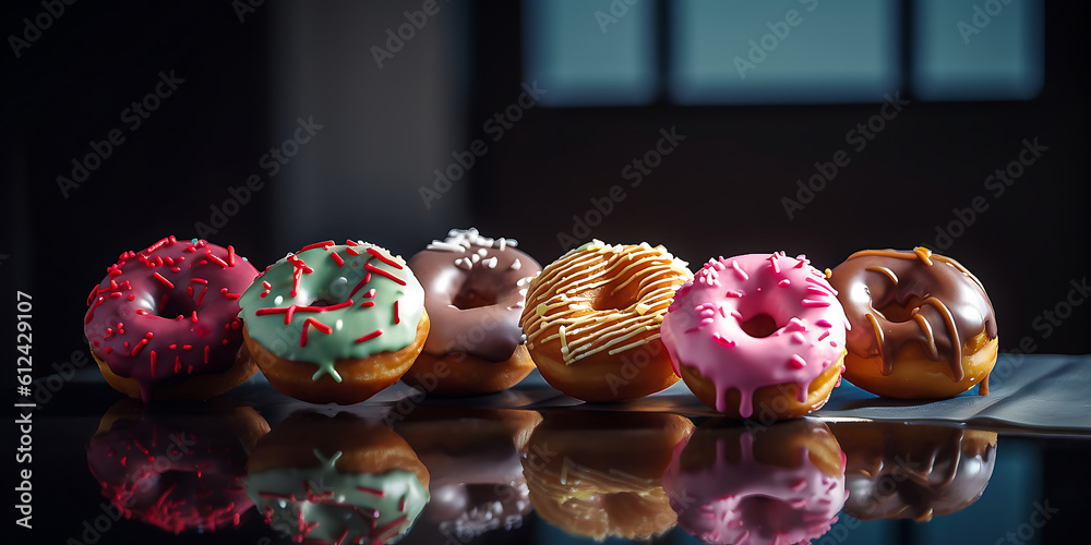 donuts with sprinkles - generative AI, KI donuts with sprinkles - generative AI, KI