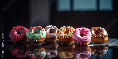donuts with sprinkles - generative AI, KI