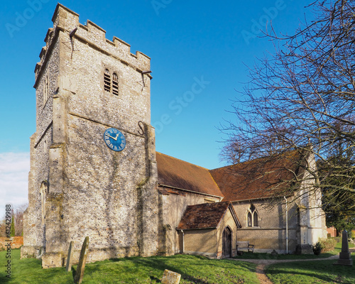 St Michaels Church in the village of Aston Tirrold is a mix of Saxon, Norman and later additions and stands on a site where a church existed about 1080, Oxfordshire, UK photo