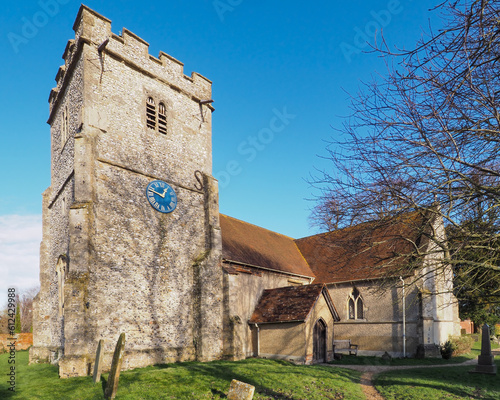 St Michaels Church in the village of Aston Tirrold is a mix of Saxon, Norman and later additions and stands on a site where a church existed about 1080, Oxfordshire, UK