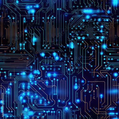 Abstract Technology Circuit Board Pattern