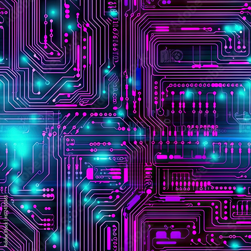 Abstract Technology Circuit Board Pattern